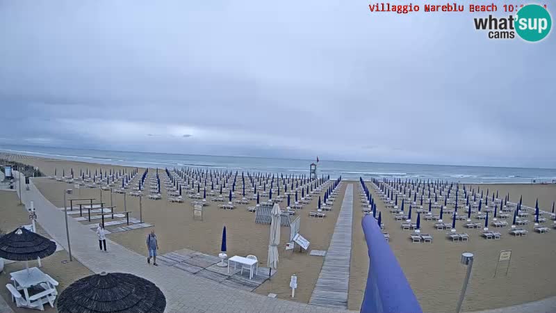 Playa webcam en vivo Villaggio Mare Blu Bibione Pineda – Italia