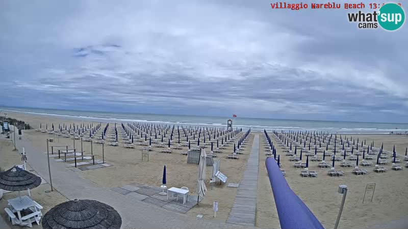 Playa webcam en vivo Villaggio Mare Blu Bibione Pineda – Italia