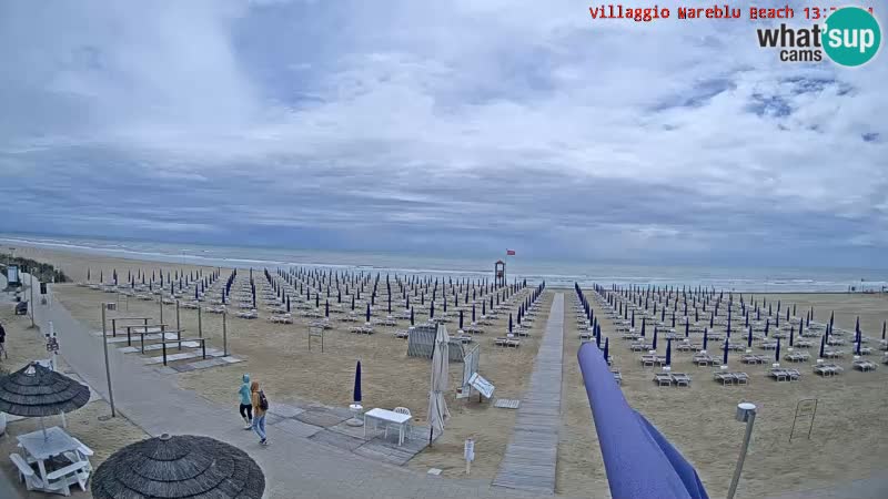 Web kamera uživo na plaži Villaggio Mare Blu Bibione Pineda – Italija