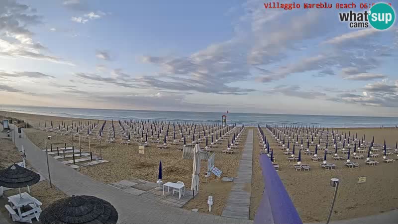 Web kamera uživo na plaži Villaggio Mare Blu Bibione Pineda – Italija