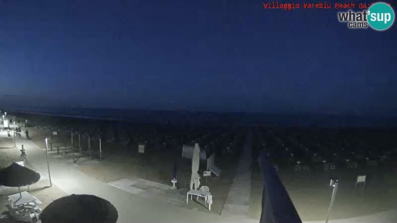 Spletna kamera na plaži v živo Villaggio Mare Blu Bibione Pineda – Italija