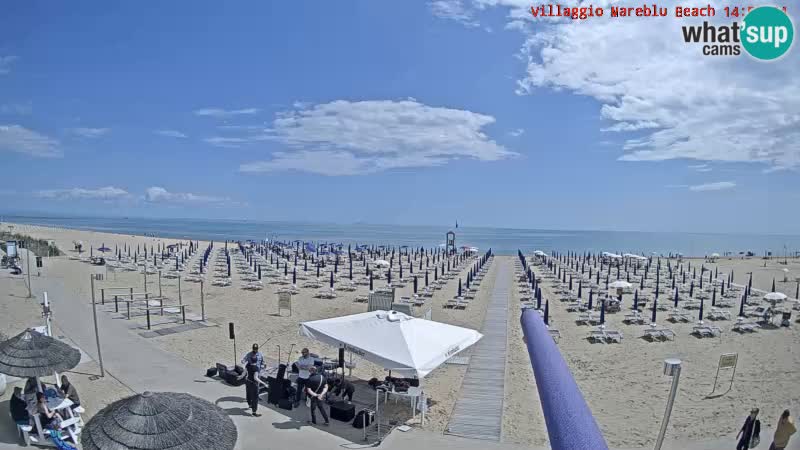 Spiaggia Webcam Villaggio Mare Blu Bibione Pineda