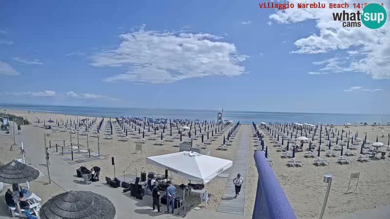 Web kamera uživo na plaži Villaggio Mare Blu Bibione Pineda – Italija