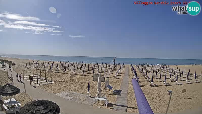Spiaggia Webcam Villaggio Mare Blu Bibione Pineda
