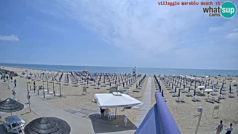 Spiaggia Webcam Villaggio Mare Blu Bibione Pineda