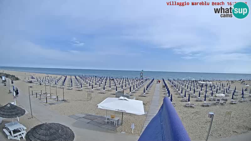 Webcam en direct de la plage Villaggio Mare Blu Bibione Pineda – Italie