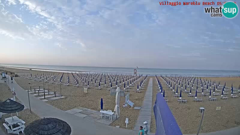 Webcam en direct de la plage Villaggio Mare Blu Bibione Pineda – Italie