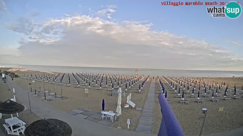 Spiaggia Webcam Villaggio Mare Blu Bibione Pineda