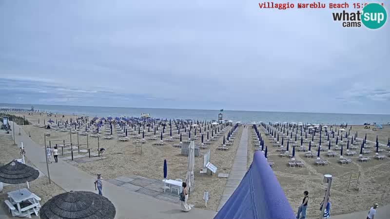 Webcam en direct de la plage Villaggio Mare Blu Bibione Pineda – Italie