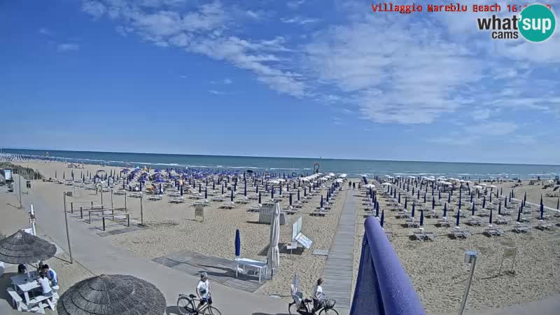 Spiaggia Webcam Villaggio Mare Blu Bibione Pineda