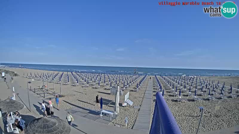 Playa webcam en vivo Villaggio Mare Blu Bibione Pineda – Italia