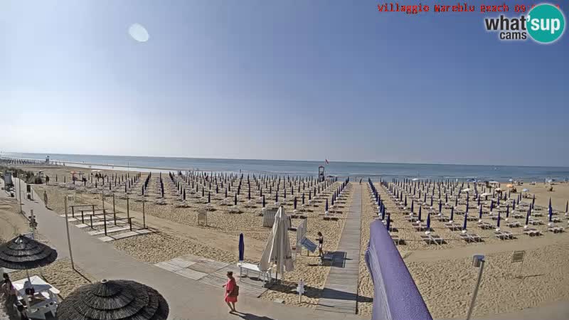 Der Strand Villaggio Mare Blu webcam Bibione Pineda – Italien