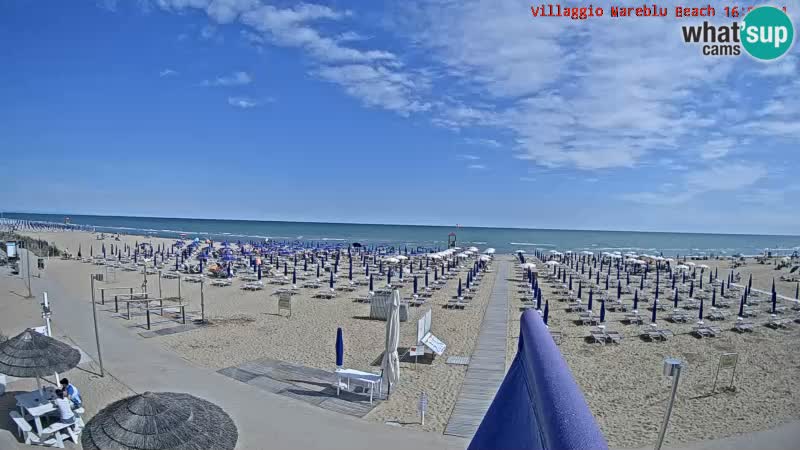 Webcam en direct de la plage Villaggio Mare Blu Bibione Pineda – Italie
