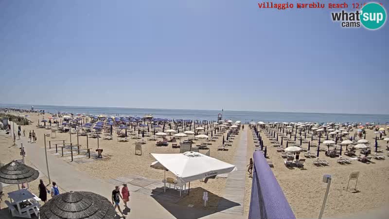 Webcam en direct de la plage Villaggio Mare Blu Bibione Pineda – Italie