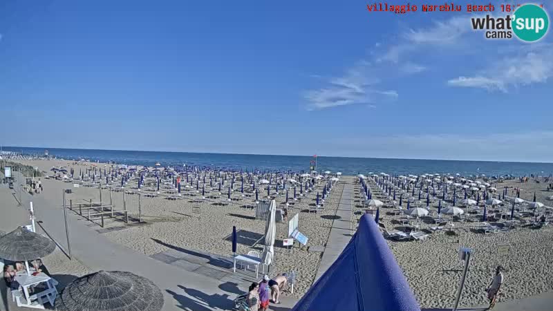 Spiaggia Webcam Villaggio Mare Blu Bibione Pineda