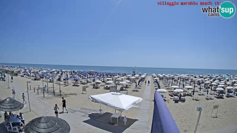 Webcam en direct de la plage Villaggio Mare Blu Bibione Pineda – Italie