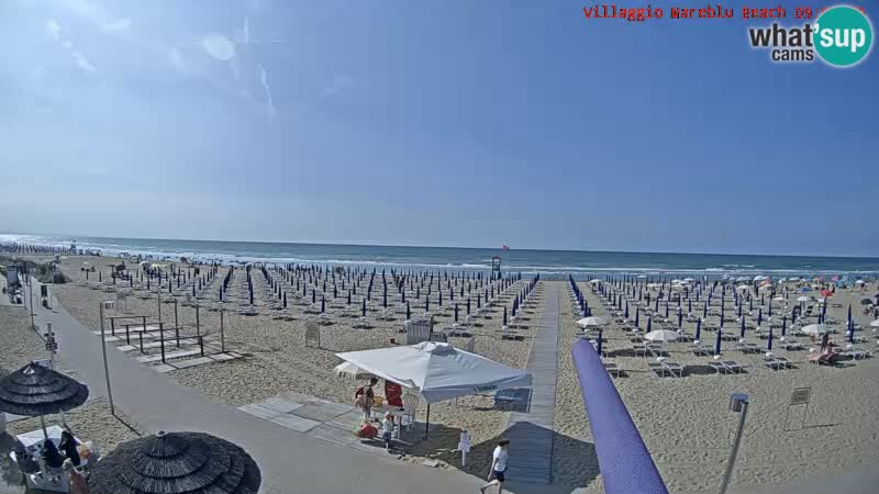 Playa webcam en vivo Villaggio Mare Blu Bibione Pineda – Italia
