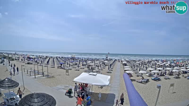 Webcam en direct de la plage Villaggio Mare Blu Bibione Pineda – Italie