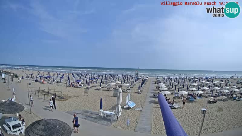 Webcam en direct de la plage Villaggio Mare Blu Bibione Pineda – Italie