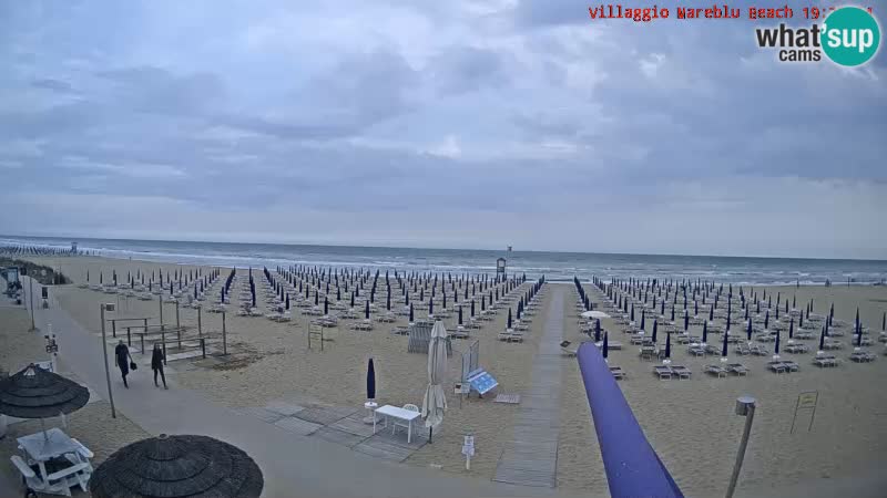 Playa webcam en vivo Villaggio Mare Blu Bibione Pineda – Italia