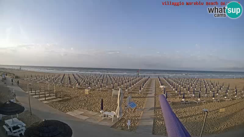 Spiaggia Webcam Villaggio Mare Blu Bibione Pineda