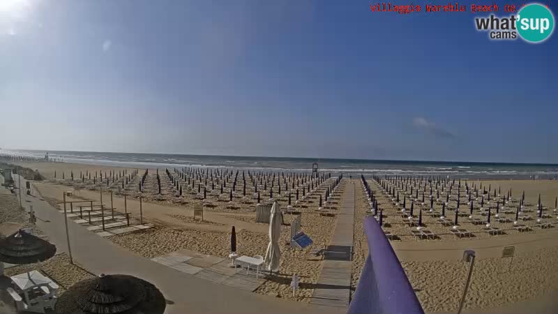 Playa webcam en vivo Villaggio Mare Blu Bibione Pineda – Italia