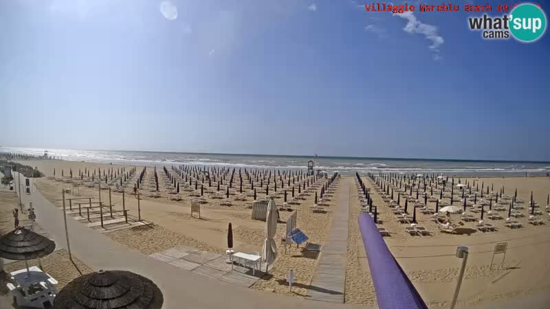Webcam en direct de la plage Villaggio Mare Blu Bibione Pineda – Italie