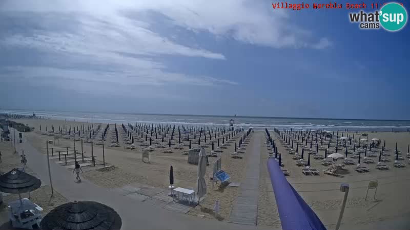 Web kamera uživo na plaži Villaggio Mare Blu Bibione Pineda – Italija