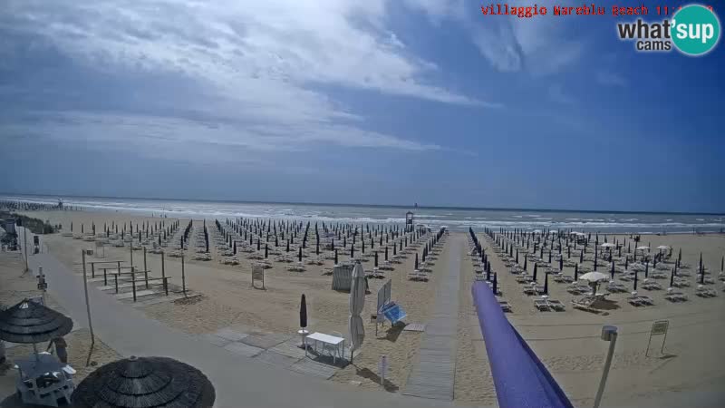 The beach Livecam Villaggio Mare Blu Bibione Pineda – Italy