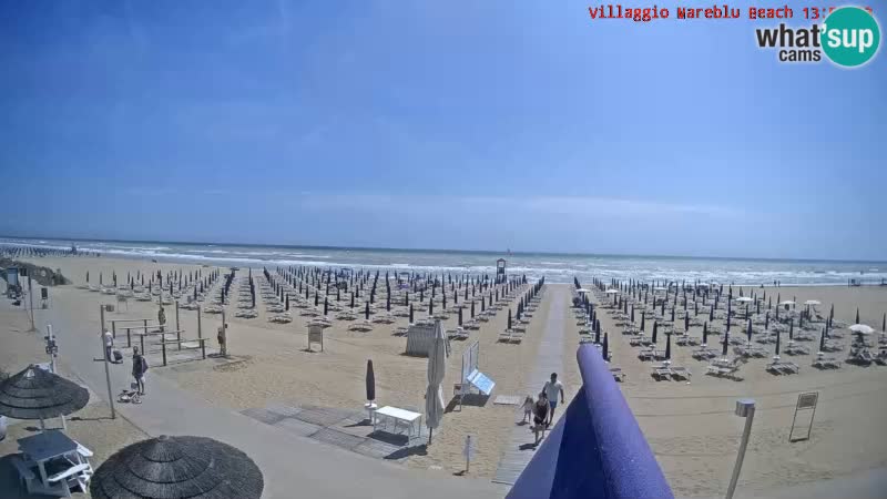 Web kamera uživo na plaži Villaggio Mare Blu Bibione Pineda – Italija
