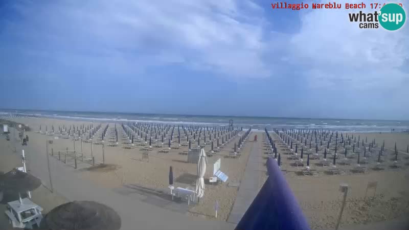 Webcam en direct de la plage Villaggio Mare Blu Bibione Pineda – Italie
