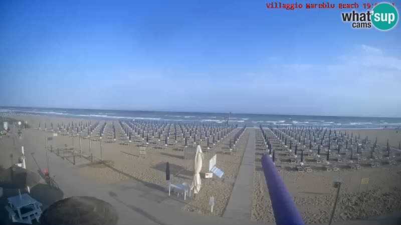 Playa webcam en vivo Villaggio Mare Blu Bibione Pineda – Italia