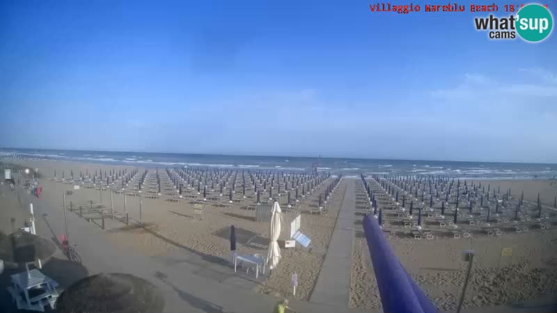 Webcam en direct de la plage Villaggio Mare Blu Bibione Pineda – Italie