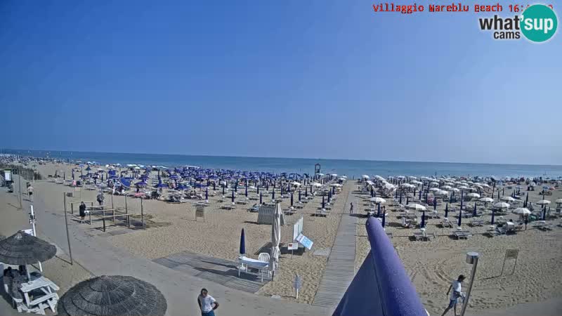 Spiaggia Webcam Villaggio Mare Blu Bibione Pineda