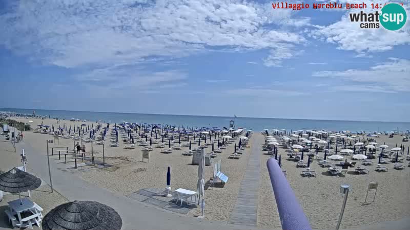 Spiaggia Webcam Villaggio Mare Blu Bibione Pineda