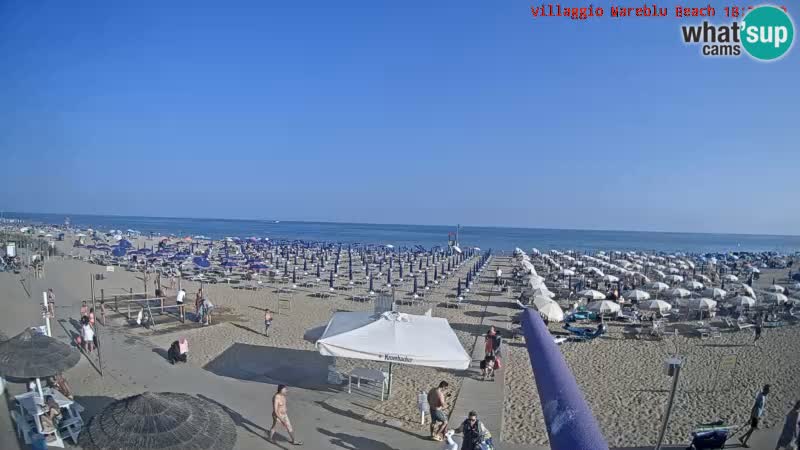 Der Strand Villaggio Mare Blu webcam Bibione Pineda – Italien