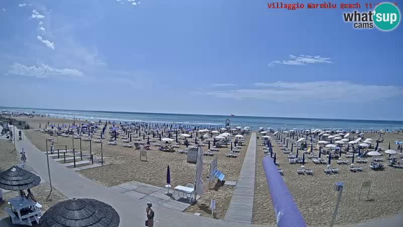 Spiaggia Webcam Villaggio Mare Blu Bibione Pineda