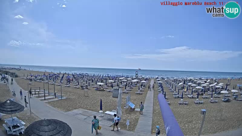 Spiaggia Webcam Villaggio Mare Blu Bibione Pineda