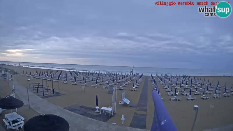 Webcam en direct de la plage Villaggio Mare Blu Bibione Pineda – Italie