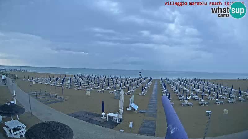 Playa webcam en vivo Villaggio Mare Blu Bibione Pineda – Italia