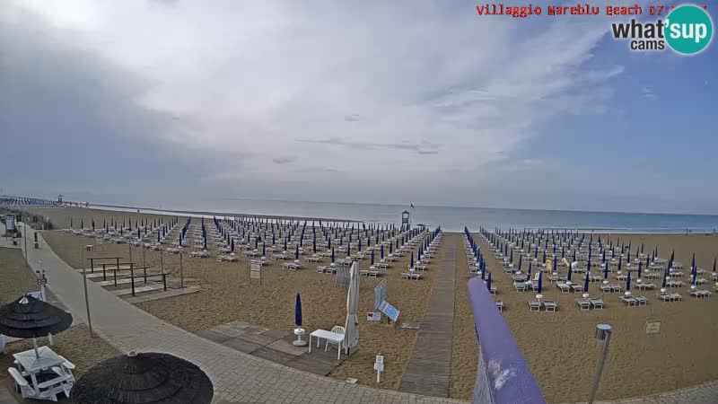 Webcam en direct de la plage Villaggio Mare Blu Bibione Pineda – Italie