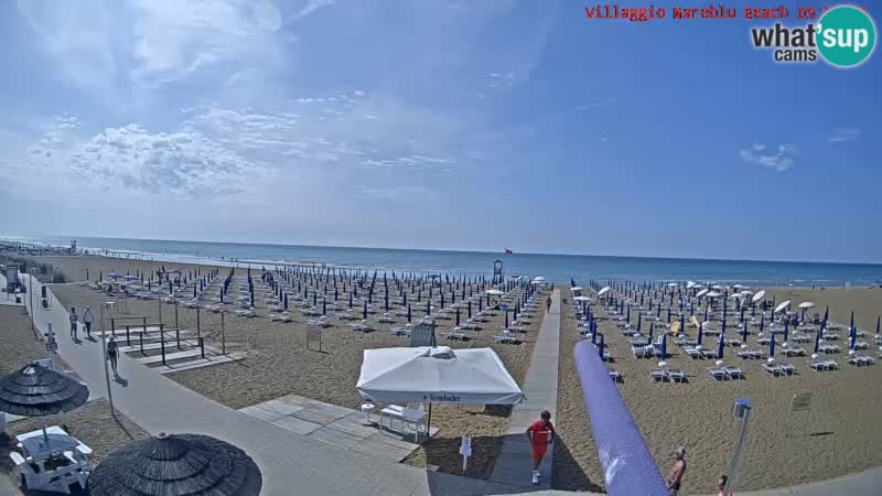 Playa webcam en vivo Villaggio Mare Blu Bibione Pineda – Italia