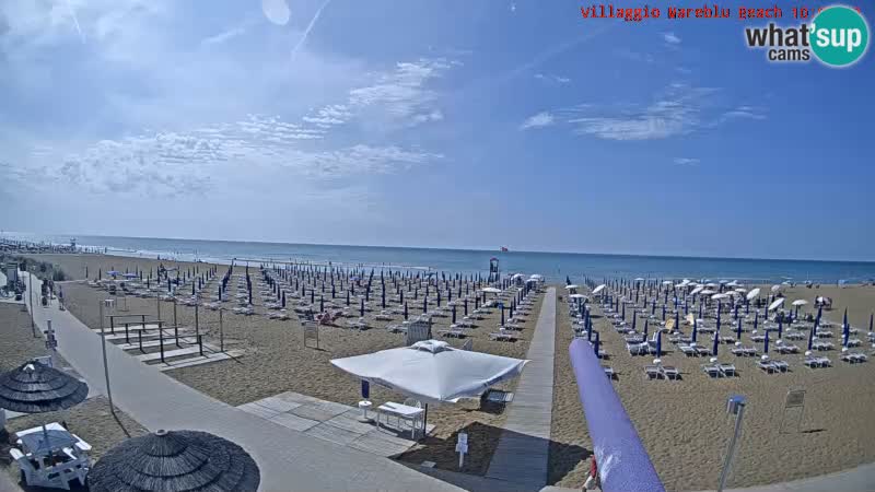 Web kamera uživo na plaži Villaggio Mare Blu Bibione Pineda – Italija