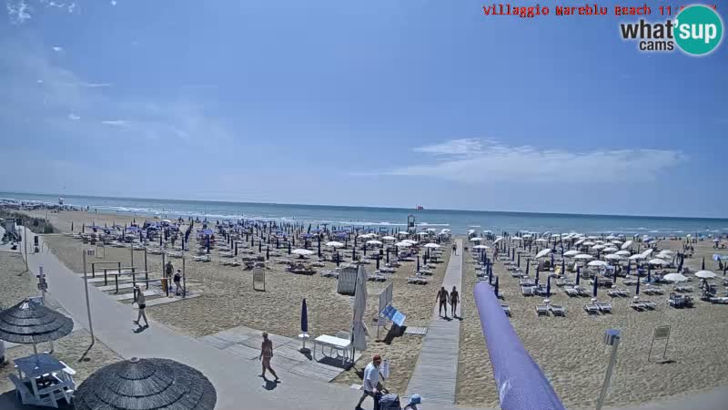 Webcam en direct de la plage Villaggio Mare Blu Bibione Pineda – Italie