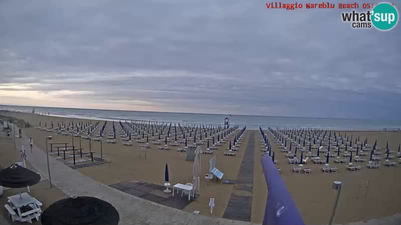 Webcam en direct de la plage Villaggio Mare Blu Bibione Pineda – Italie