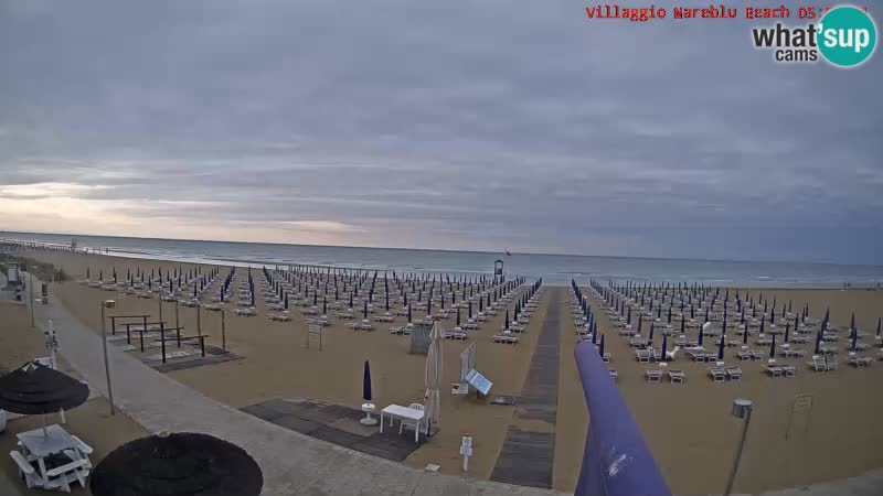 Playa webcam en vivo Villaggio Mare Blu Bibione Pineda – Italia