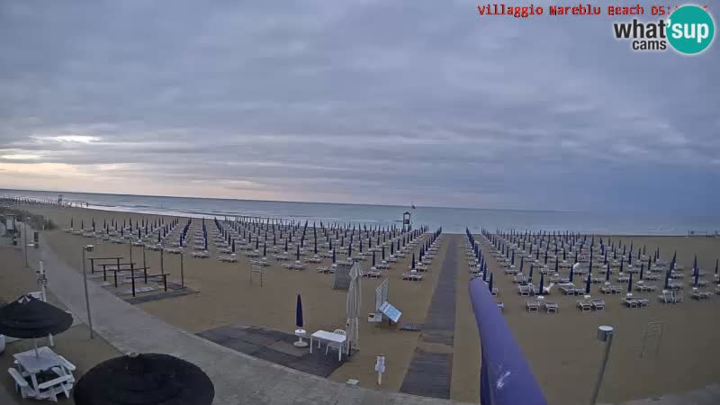 Spiaggia Webcam Villaggio Mare Blu Bibione Pineda