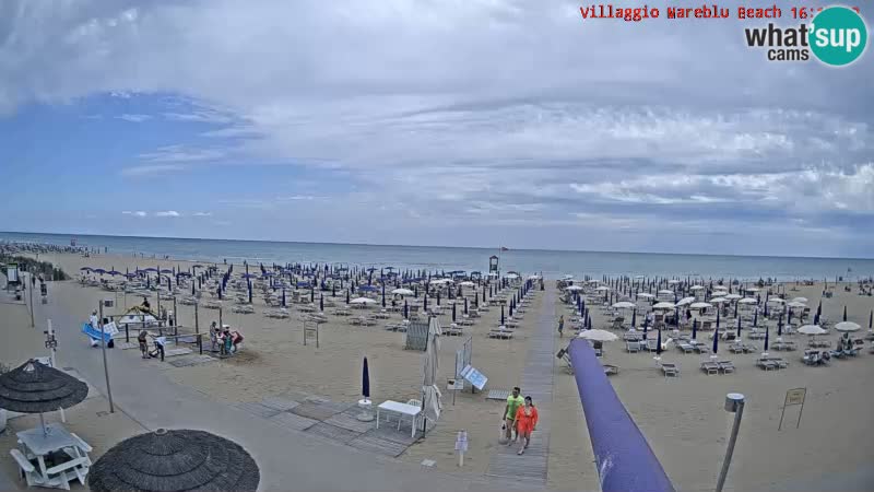 Webcam en direct de la plage Villaggio Mare Blu Bibione Pineda – Italie