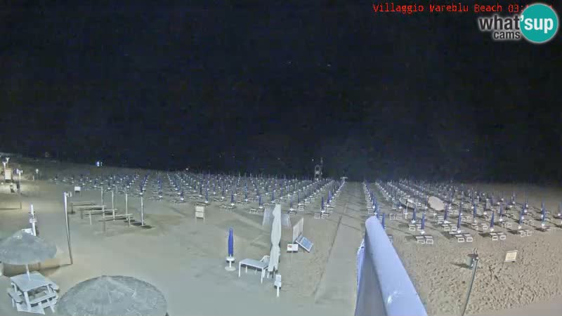 Spletna kamera na plaži v živo Villaggio Mare Blu Bibione Pineda – Italija