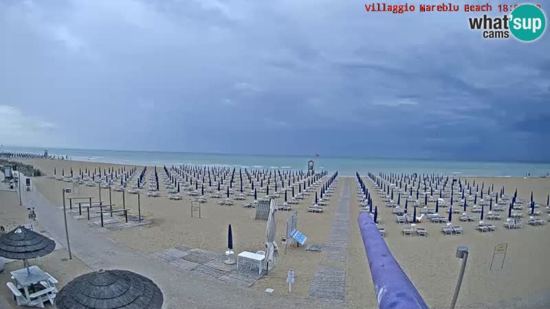 Playa webcam en vivo Villaggio Mare Blu Bibione Pineda – Italia